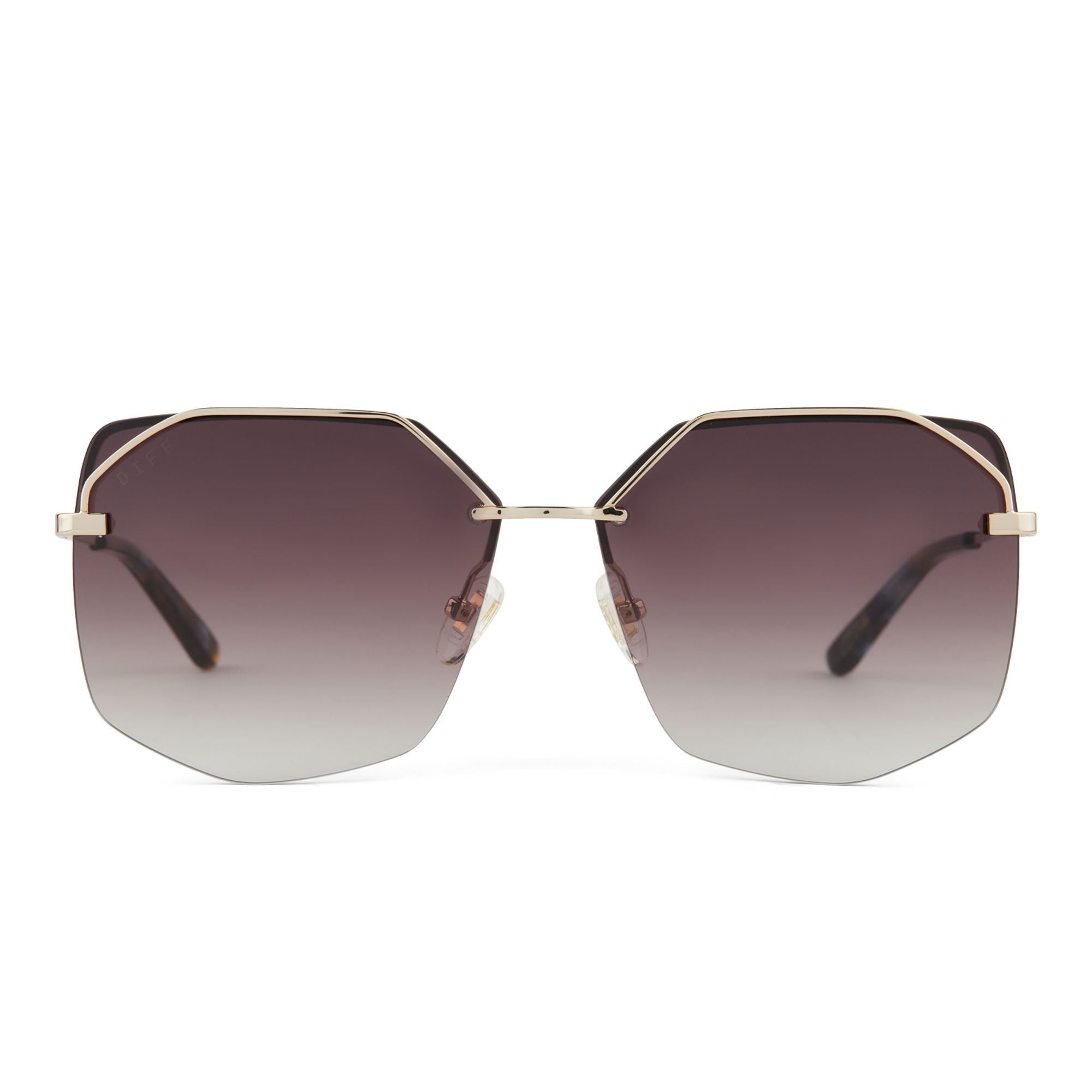 DIFF | Bree Gold+Brown Gradient Polarized Sunglasses