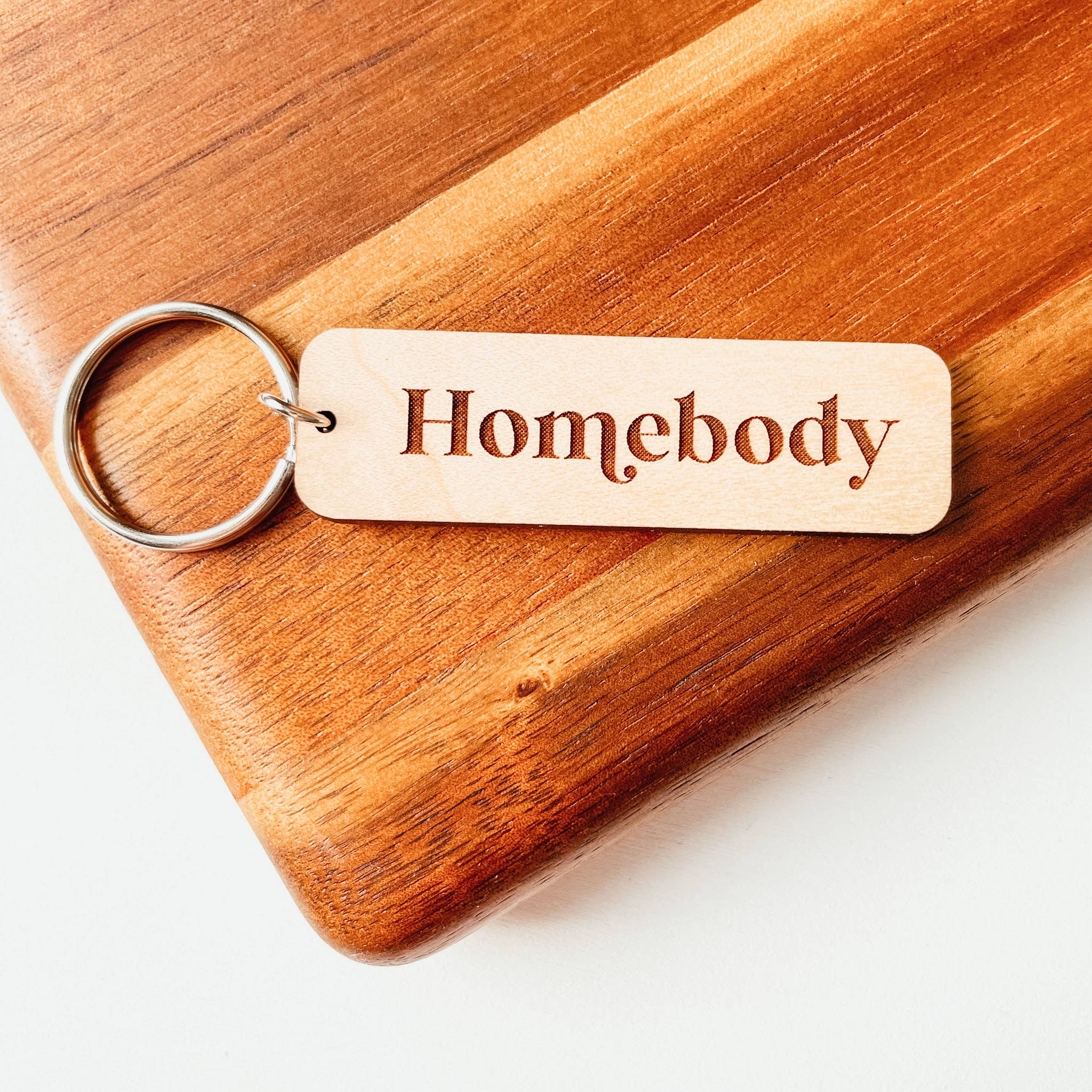 Knotty Design Co.| Homebody Wooden Keychain