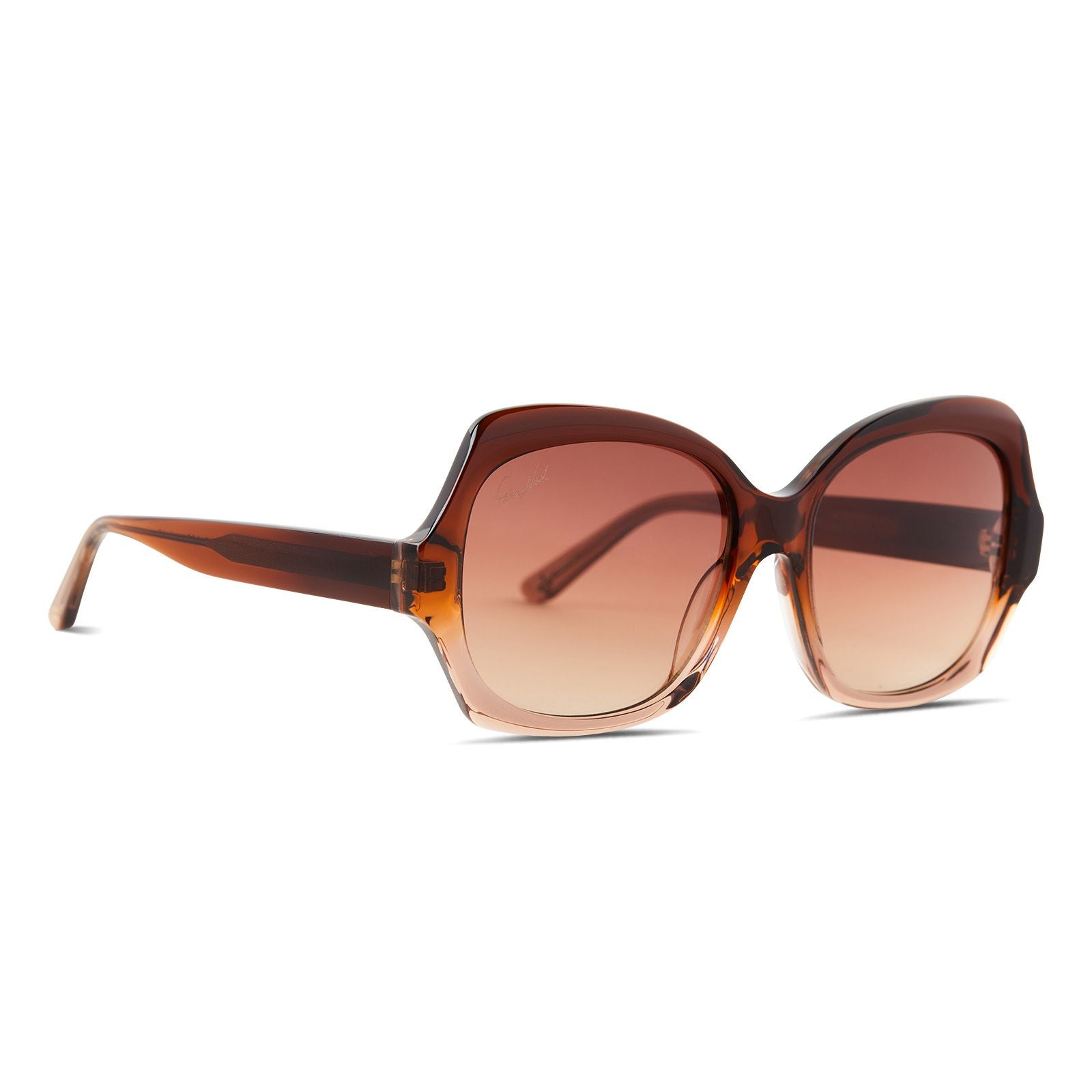 DIFF | Farrah - Tan Sand Ombre + Brown Gradient Sunglasses