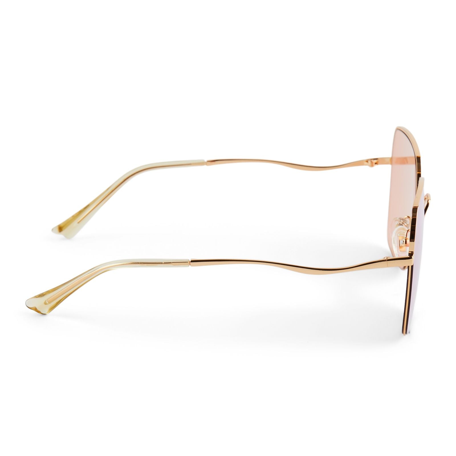 DIFF | Clara Gold + Coral Mirror Sunglasses