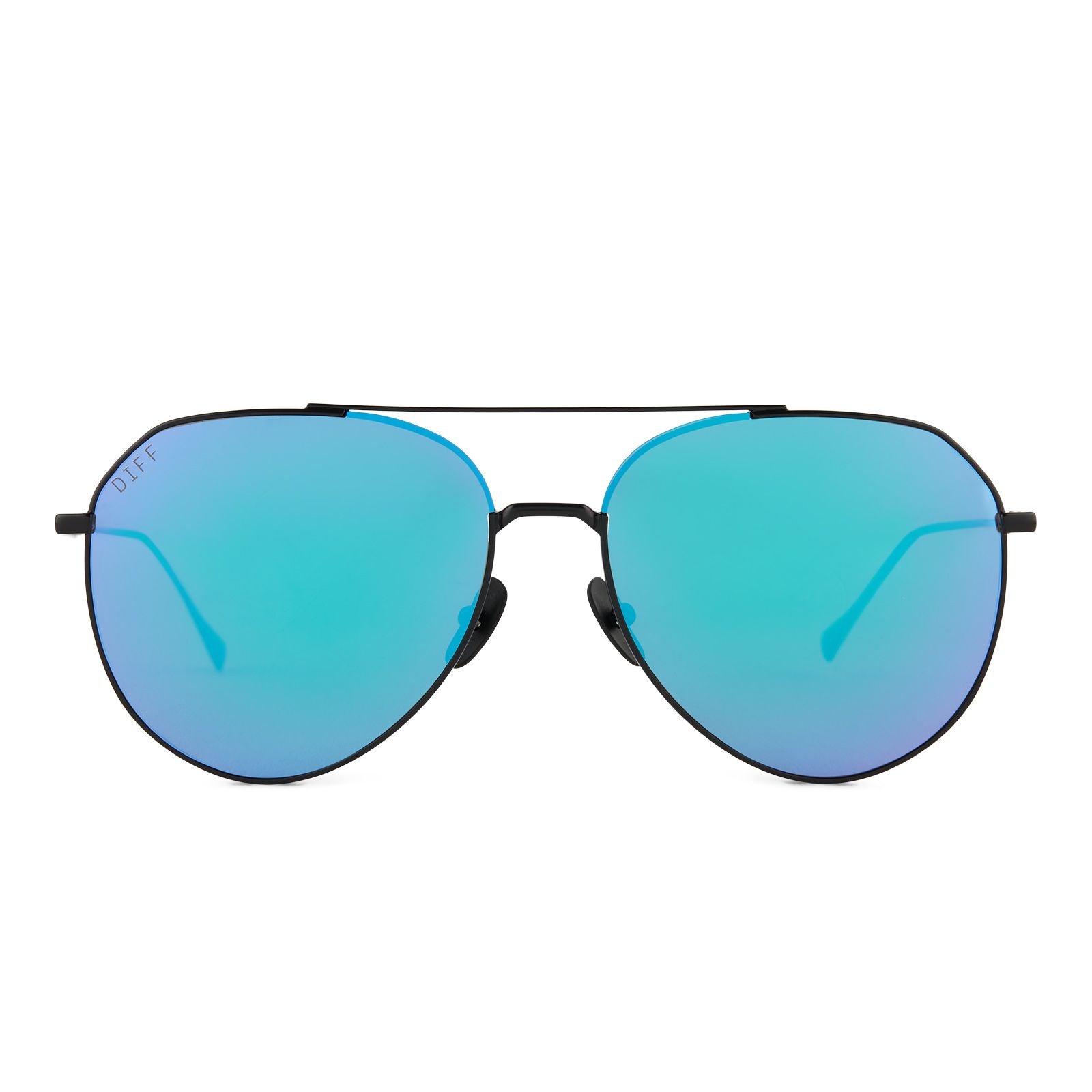 DIFF | Dash - Matte Black + Purple Mirror Sunglasses