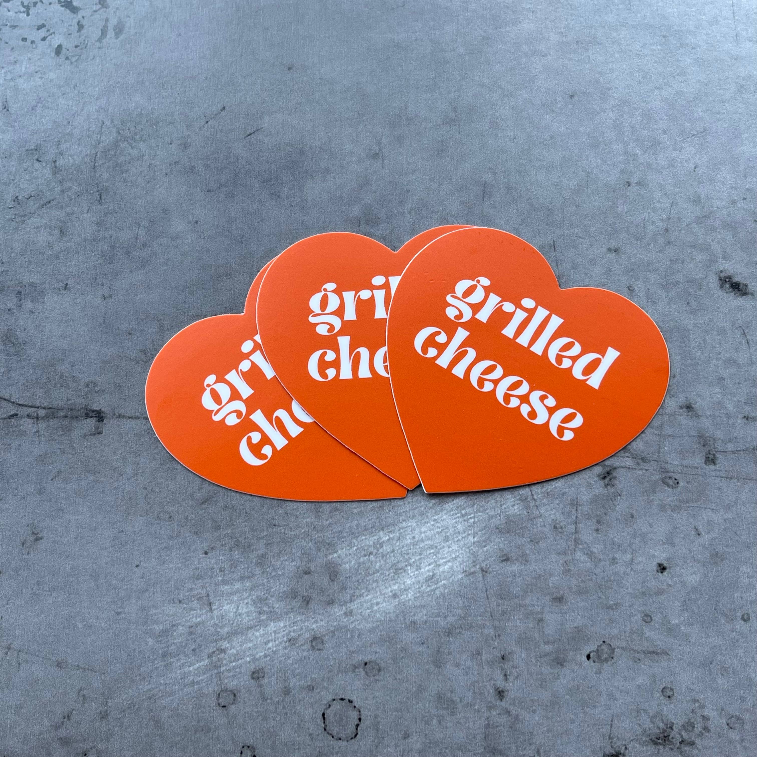 Grilled Cheese Heart Sticker restaurant deli Foodie gifts