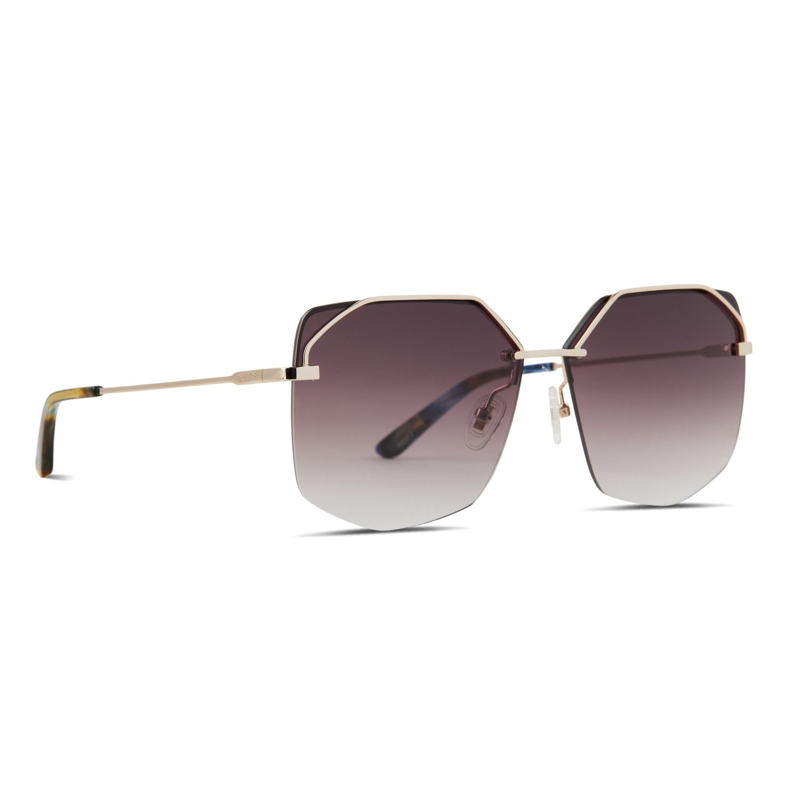 DIFF | Bree Gold+Brown Gradient Polarized Sunglasses