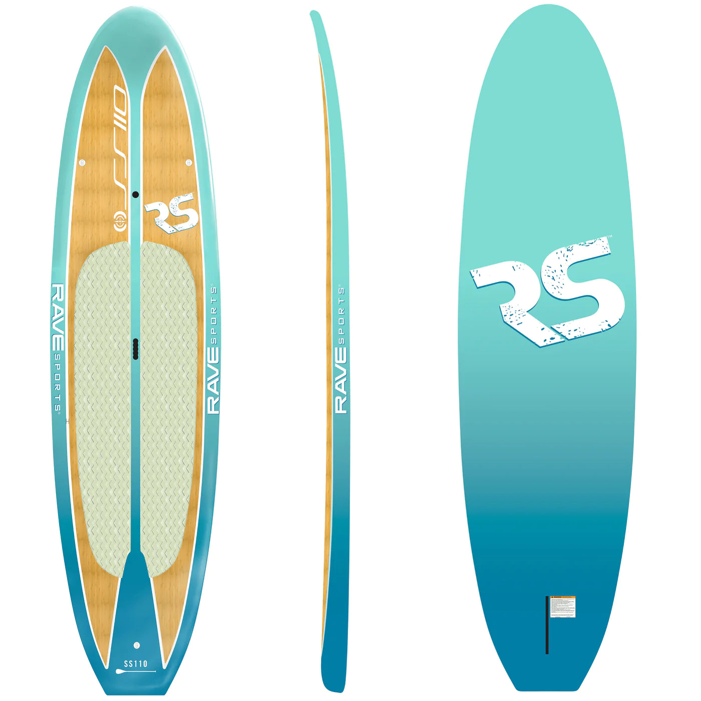 Rave | Shoreline Fiberglass Stand Up Paddleboard - Caribbean Blue