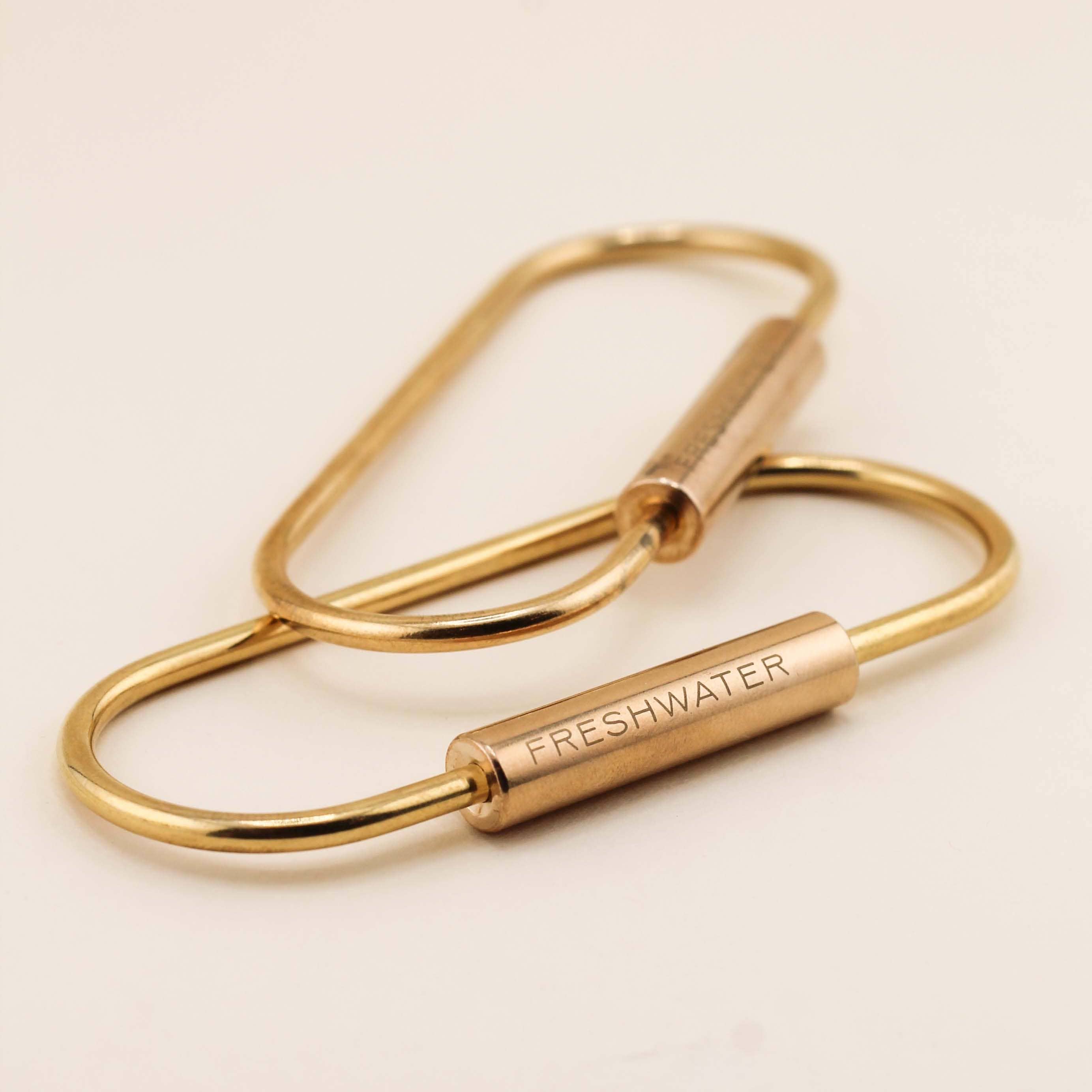 Freshwater | Brass Oval Key Ring